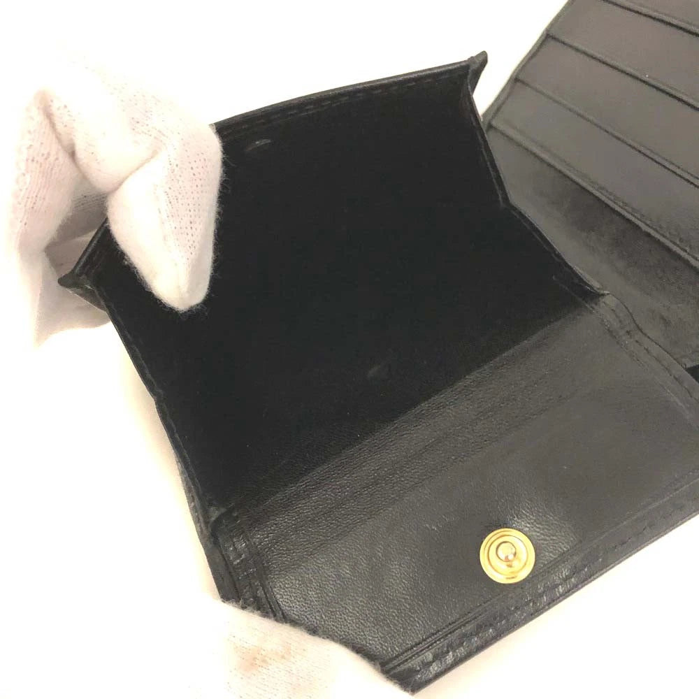 Pasha de Cartier Leather Bifold Wallet Purse Black