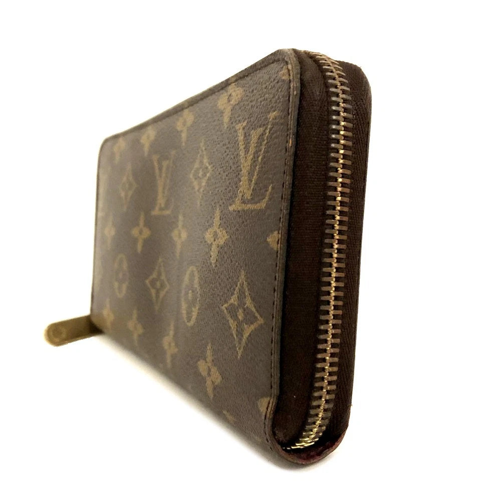 Louis Vuitton Monogram Zippy Zip Around Long Wallet Purse Brown CA0128