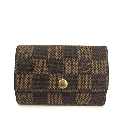 $345 Louis Vuitton Damier Multicles 6 Ring Key Case Brown CT1919