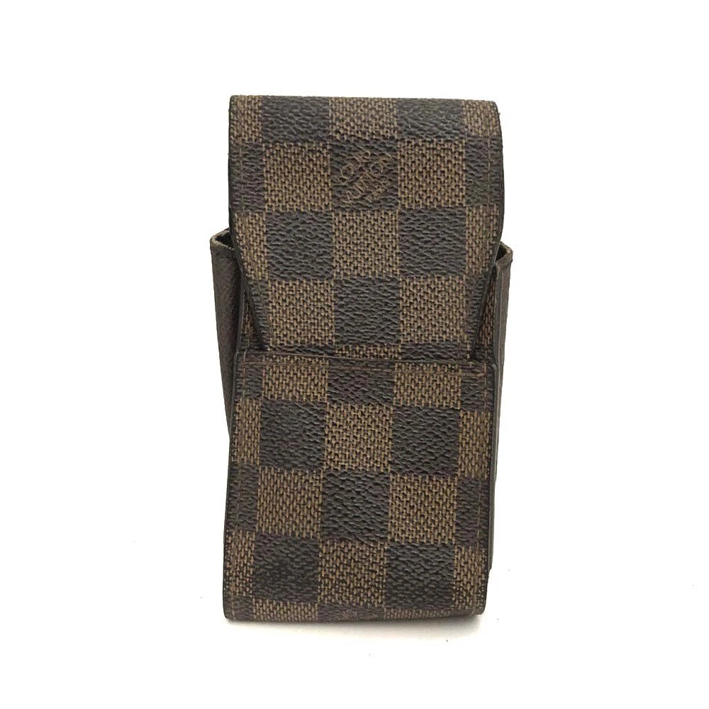 Louis Vuitton Damier Cigarette Tobacco Case Brown CT0182