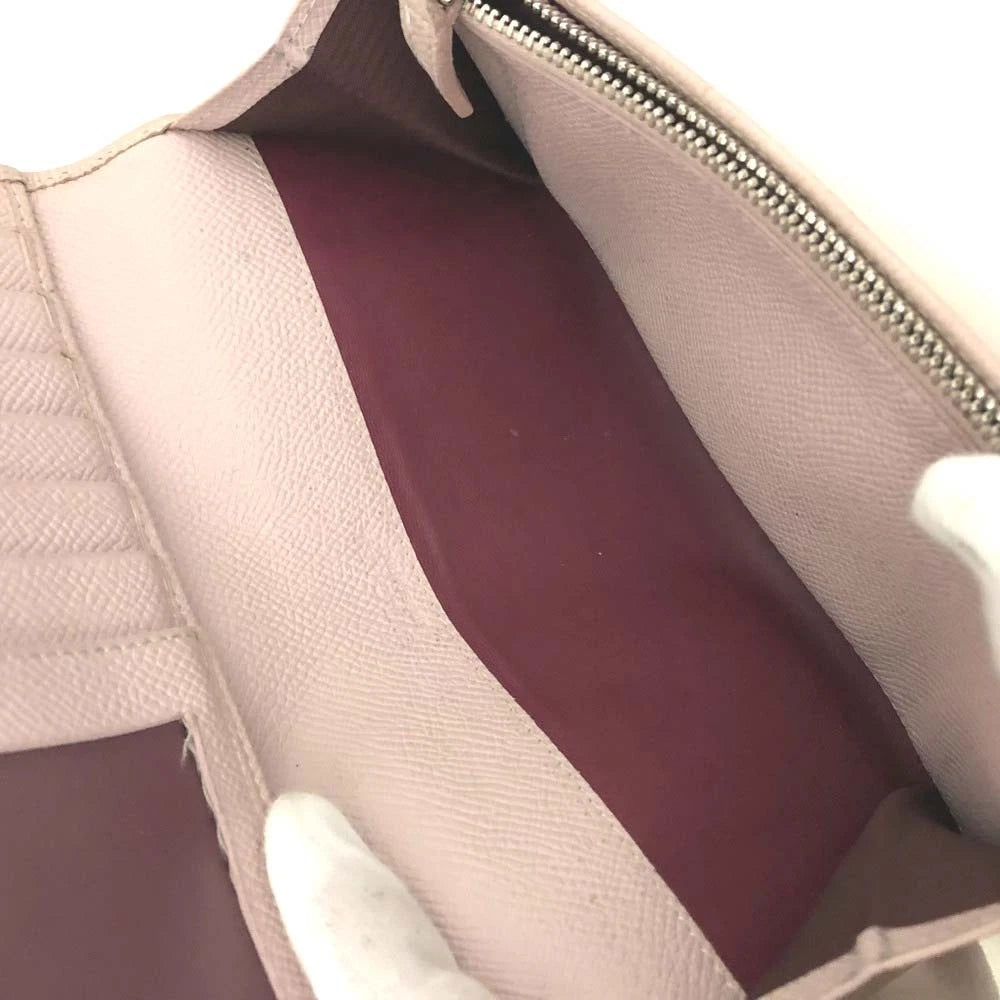 $882 BVLGARI BVLGARIBVLGARI Leather Bifold Long Wallet Pink