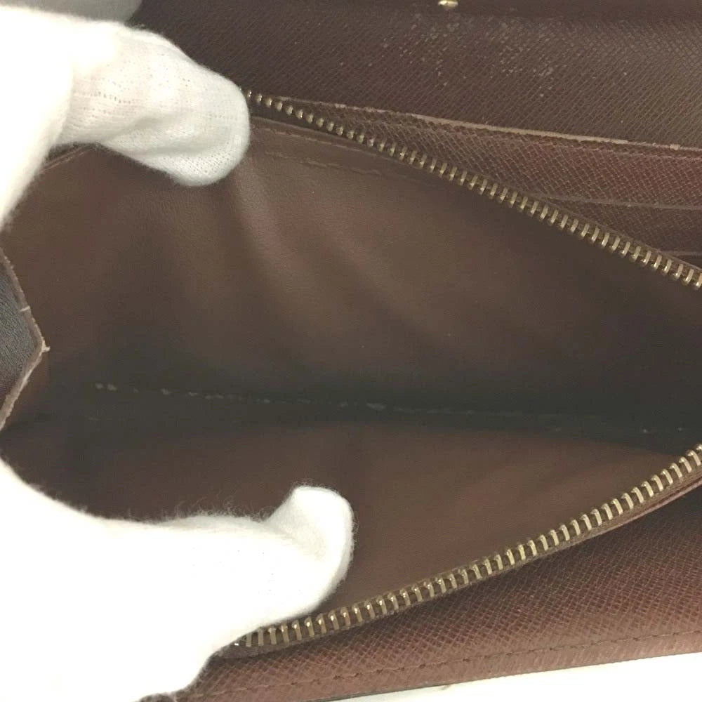 Louis Vuitton Monogram Portefeiulle Sarah Long Bifold Wallet Brown CA0037