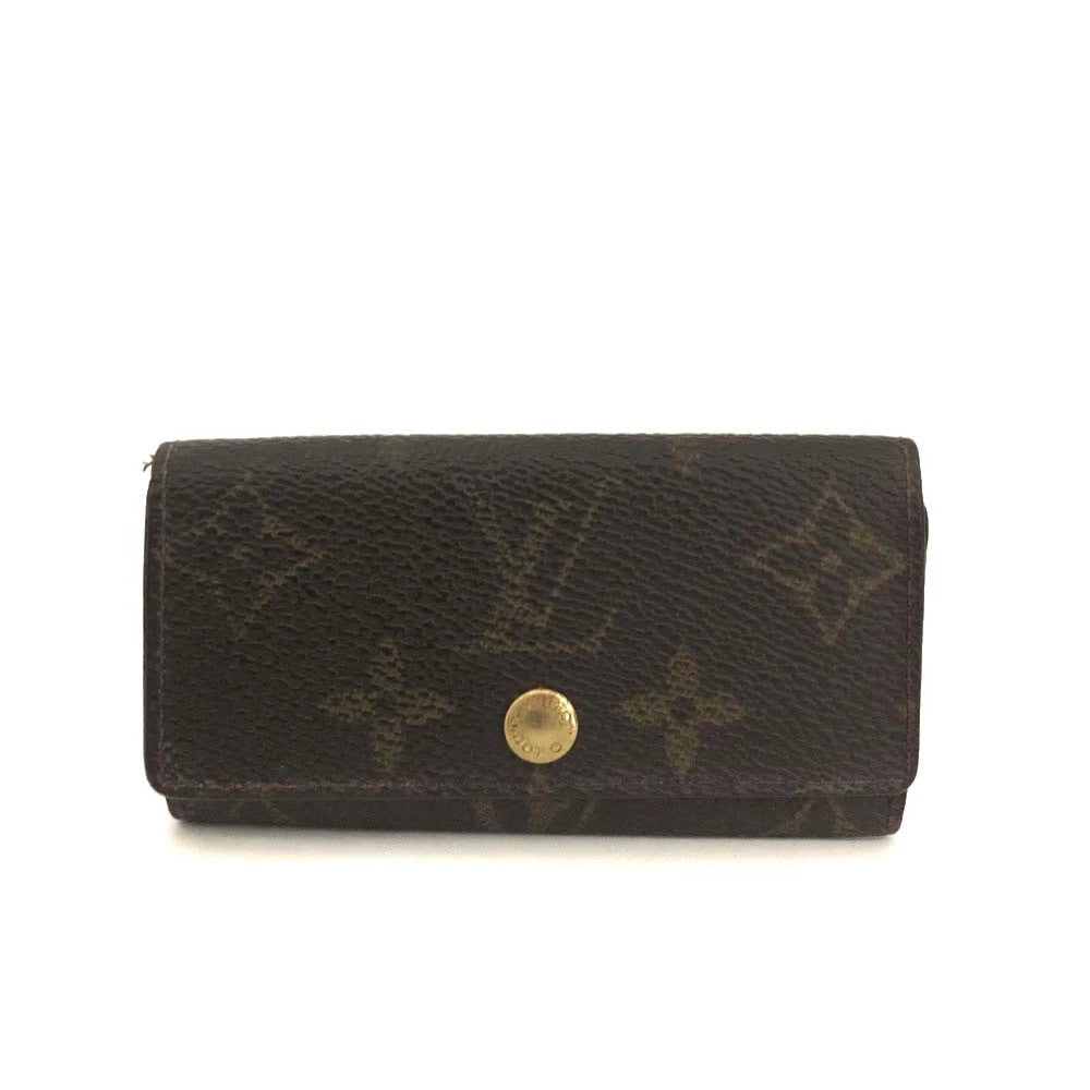 $345 Louis Vuitton Monogram Multicles 4 Ring Key Case Brown TH1919