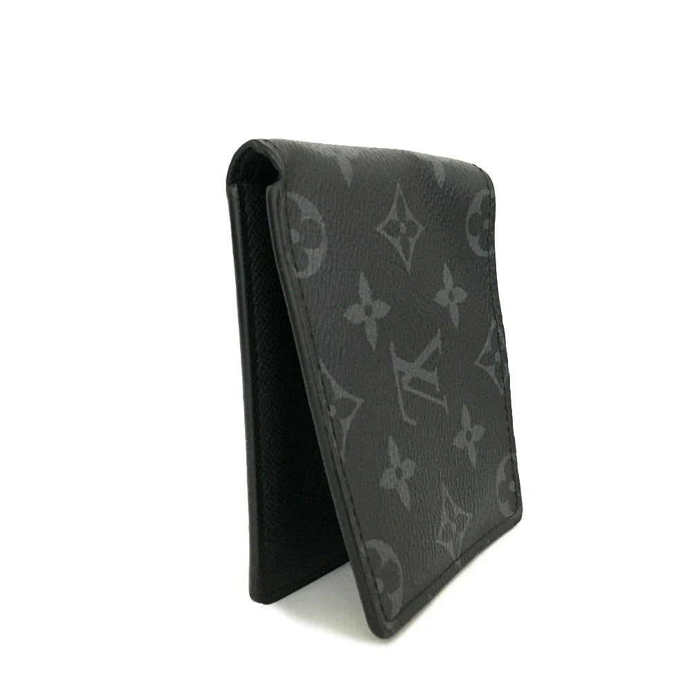 Louis Vuitton Monogram Eclipse Portefeuille Slender Bifold Wallet Black RFID