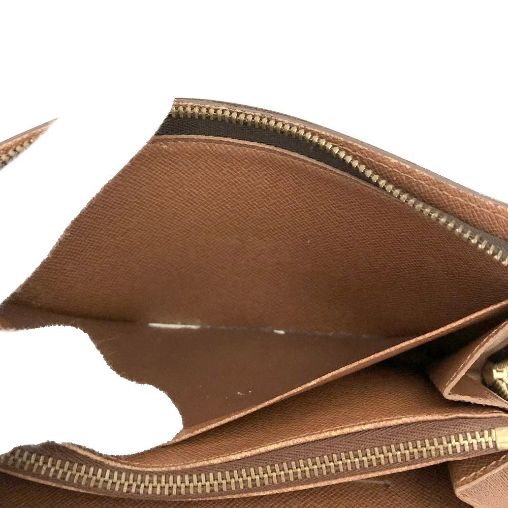 Louis Vuitton Monogram Porte Monnaie Zippy Long Wallet Brown CA0938