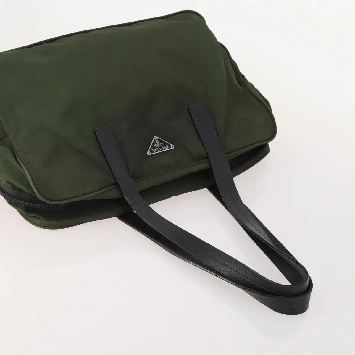 $1300 Prada Tessuto Nylon Bauletto Green