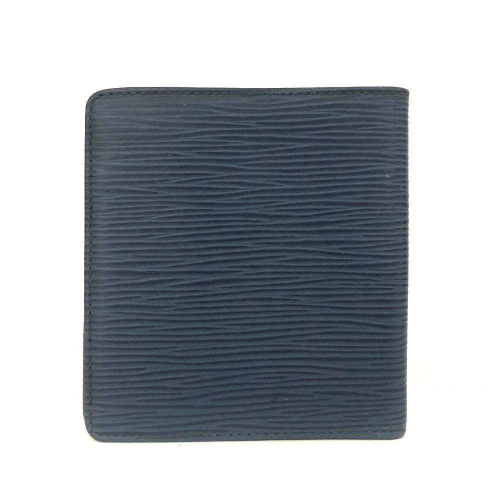 $655 Louis Vuitton Epi PorteBillets 6 Cartes Credit Bifold Wallet Blue CA0914