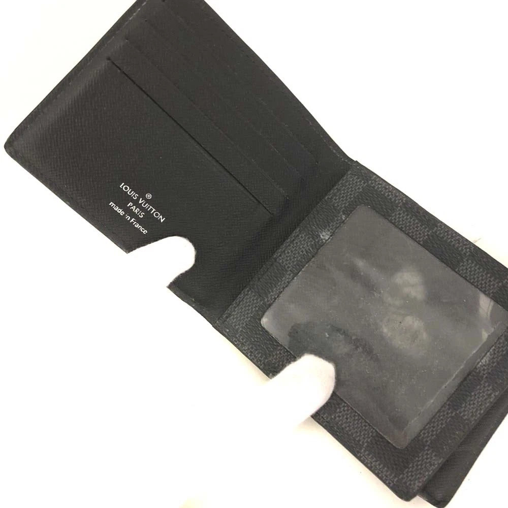 $750 Louis Vuitton Damier Graphite Portefeiulle Amerigo NM Bifold Wallet RA1200