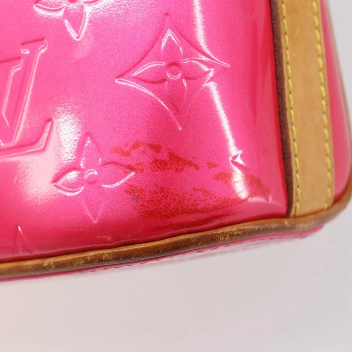 $995 2003 Louis Vuitton Fuchsia Monogram Vernis Vertical Sullivan Bag CE0013
