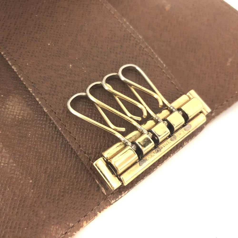$345 2012 Louis Vuitton Monogram Multicles 4 Ring Key Case Brown RI2102