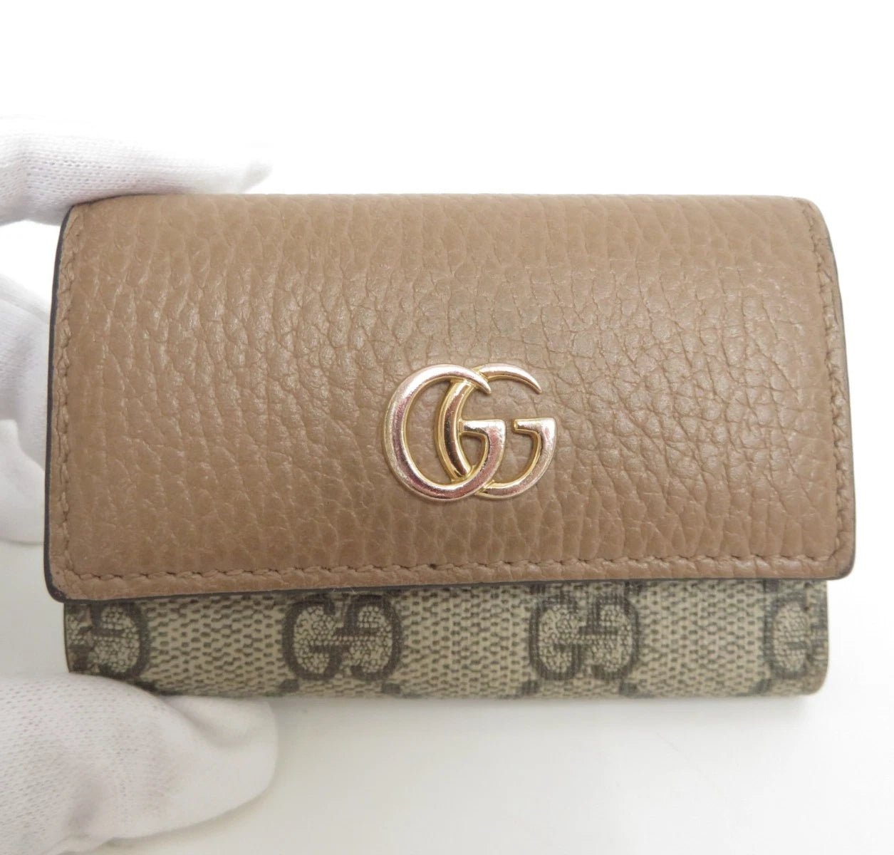 GUCCI GG Marmont Leather 6 Ring Key Case