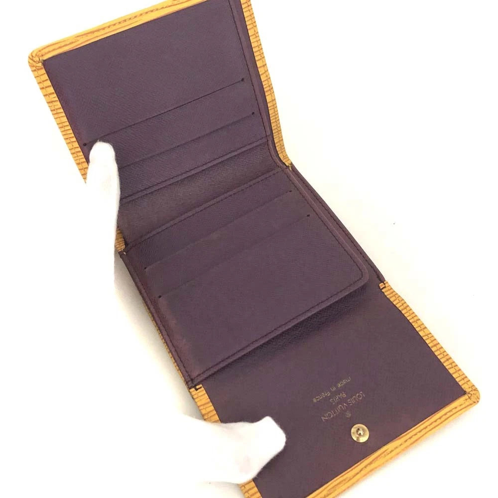 $655 1995 Louis Vuitton Epi Porte Feiulle Elise Credit Leather Trifold Wallet SP1915