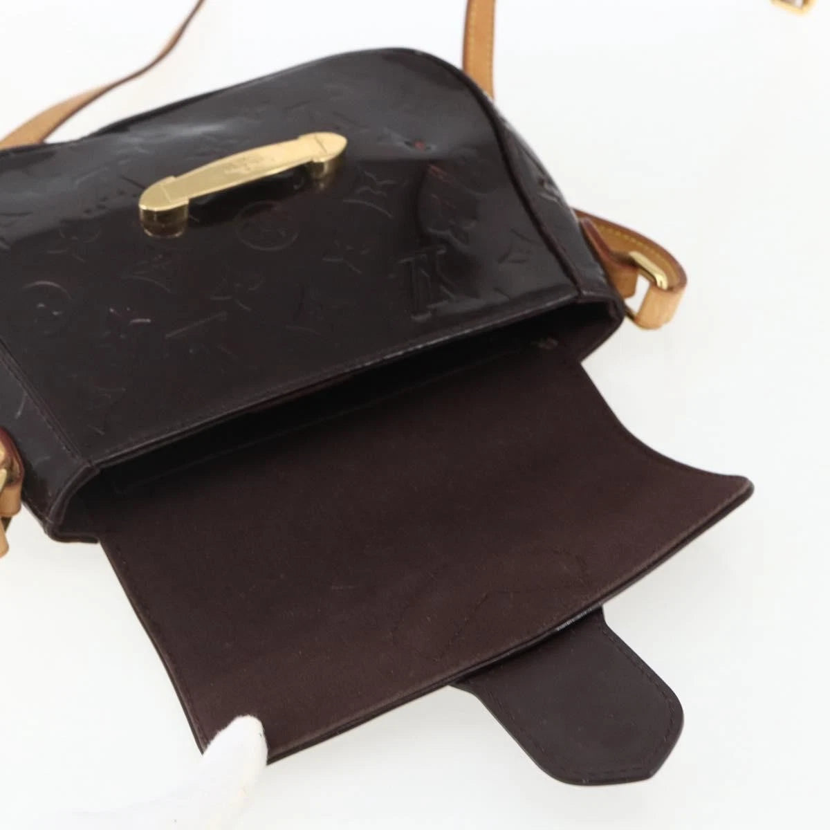 $1640 2011 LOUIS VUITTON Monogram Vernis Bellflower GM Amarante FL4111