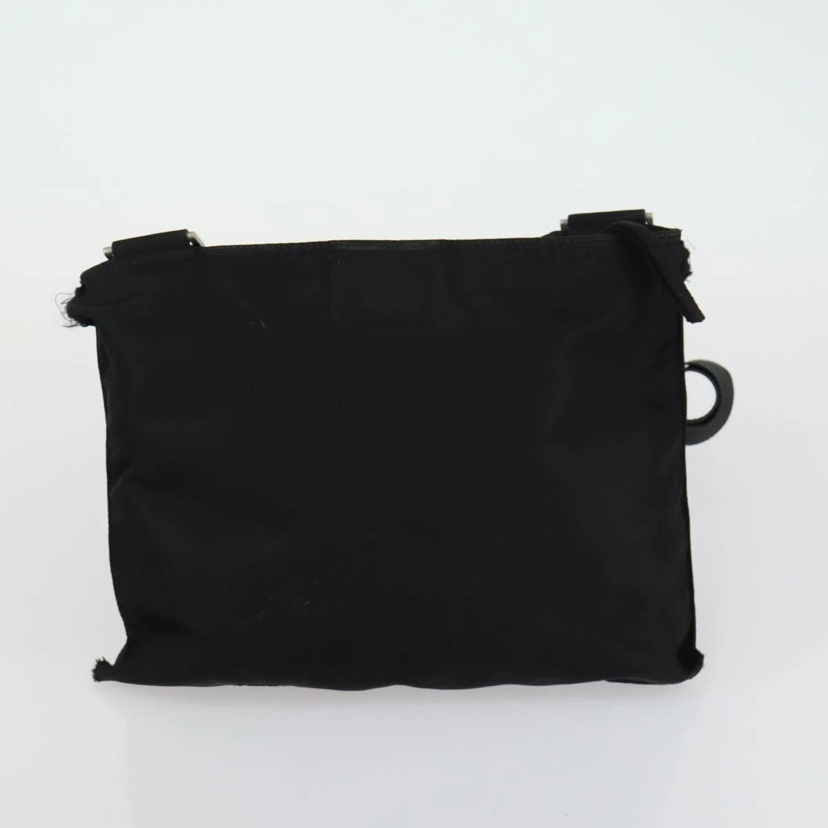 $1390 Prada Black Tessuto Nylon Crossbody / Flat Messenger Bag