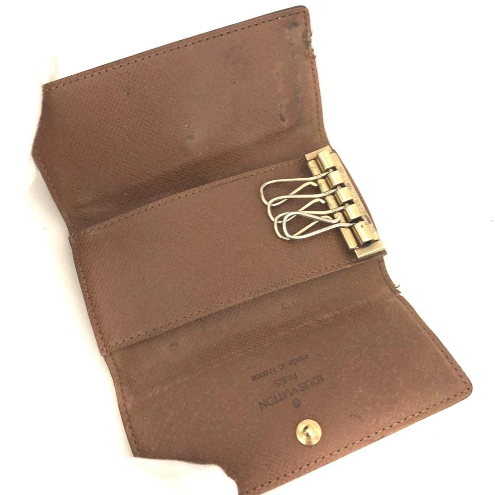 $345 Louis Vuitton Monogram Multicles 4 Ring Key Case Brown TH1919