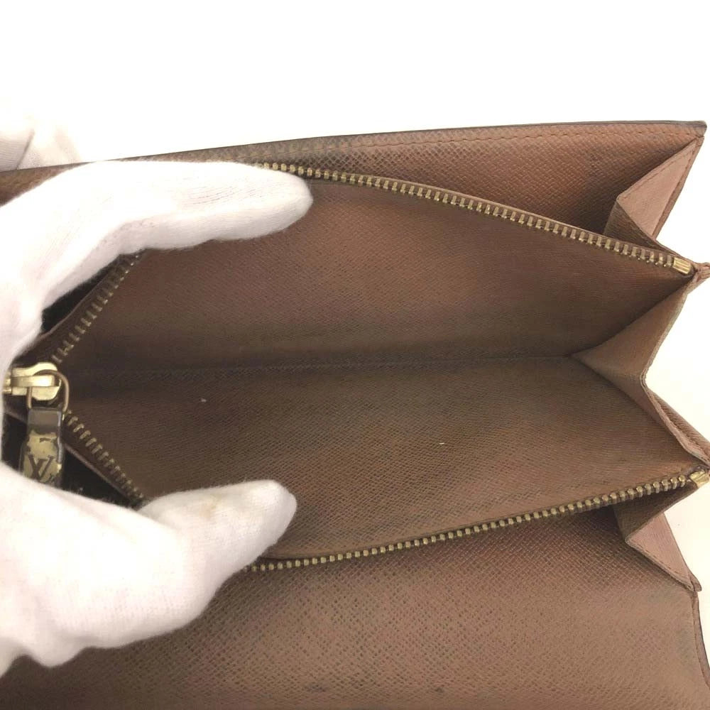 $720 Louis Vuitton Monogram Portefeiulle Sarah Long Bifold Wallet Brown CA0936
