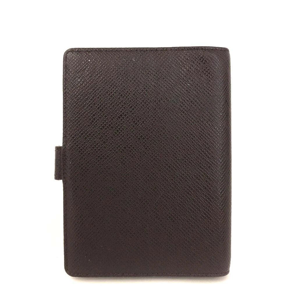 $505 Louis Vuitton Taiga Small Ring Agenda Cover Burgundy CA0977