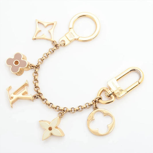 $655 Louis Vuitton Fleur de Monogram Charm GP Gold DP0164