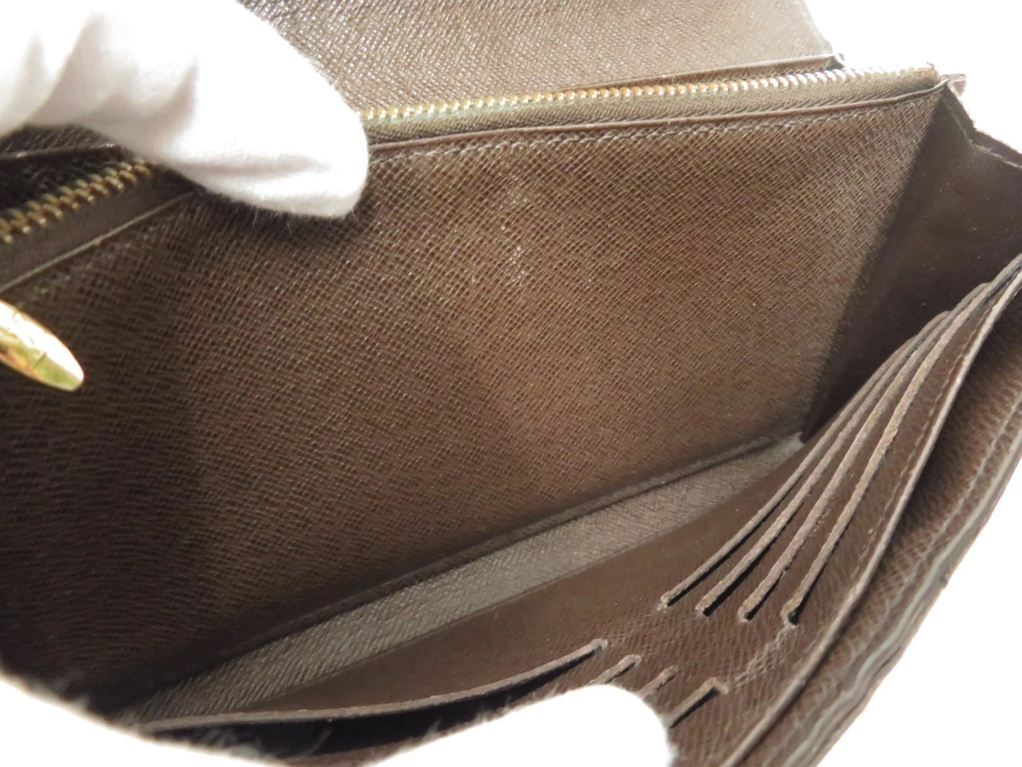 LOUIS VUITTON Damier Ebene Sistina Long Wallet CA2150
