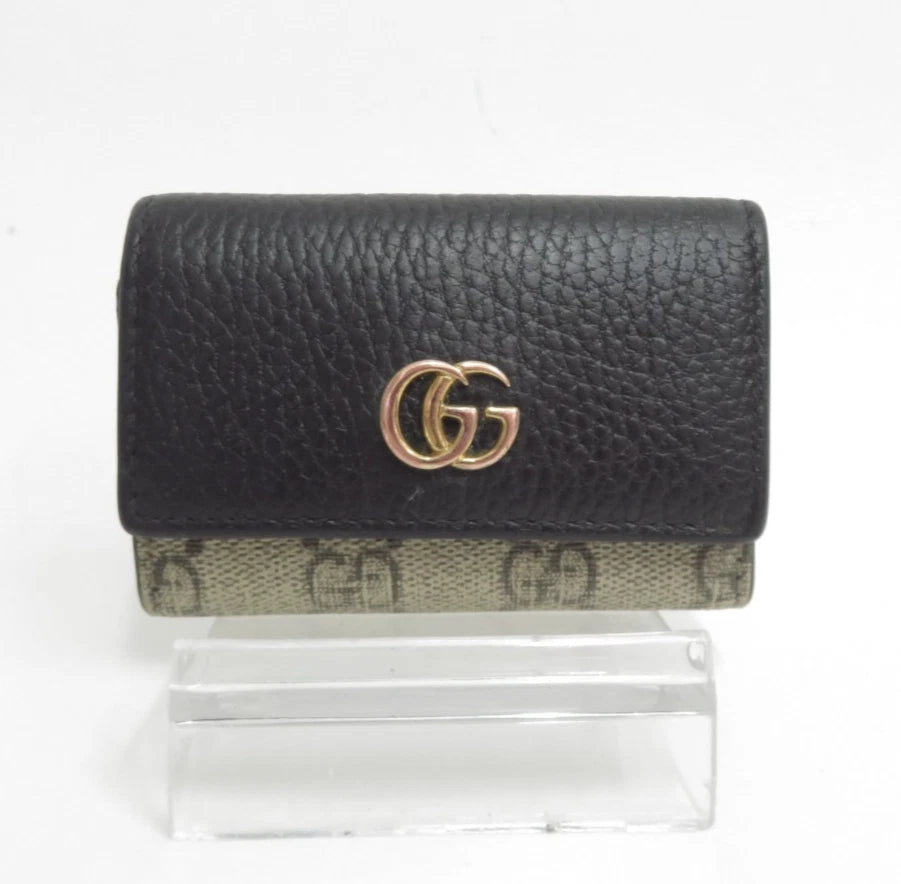 GUCCI GG Marmont Leather 6 Ring Key Case