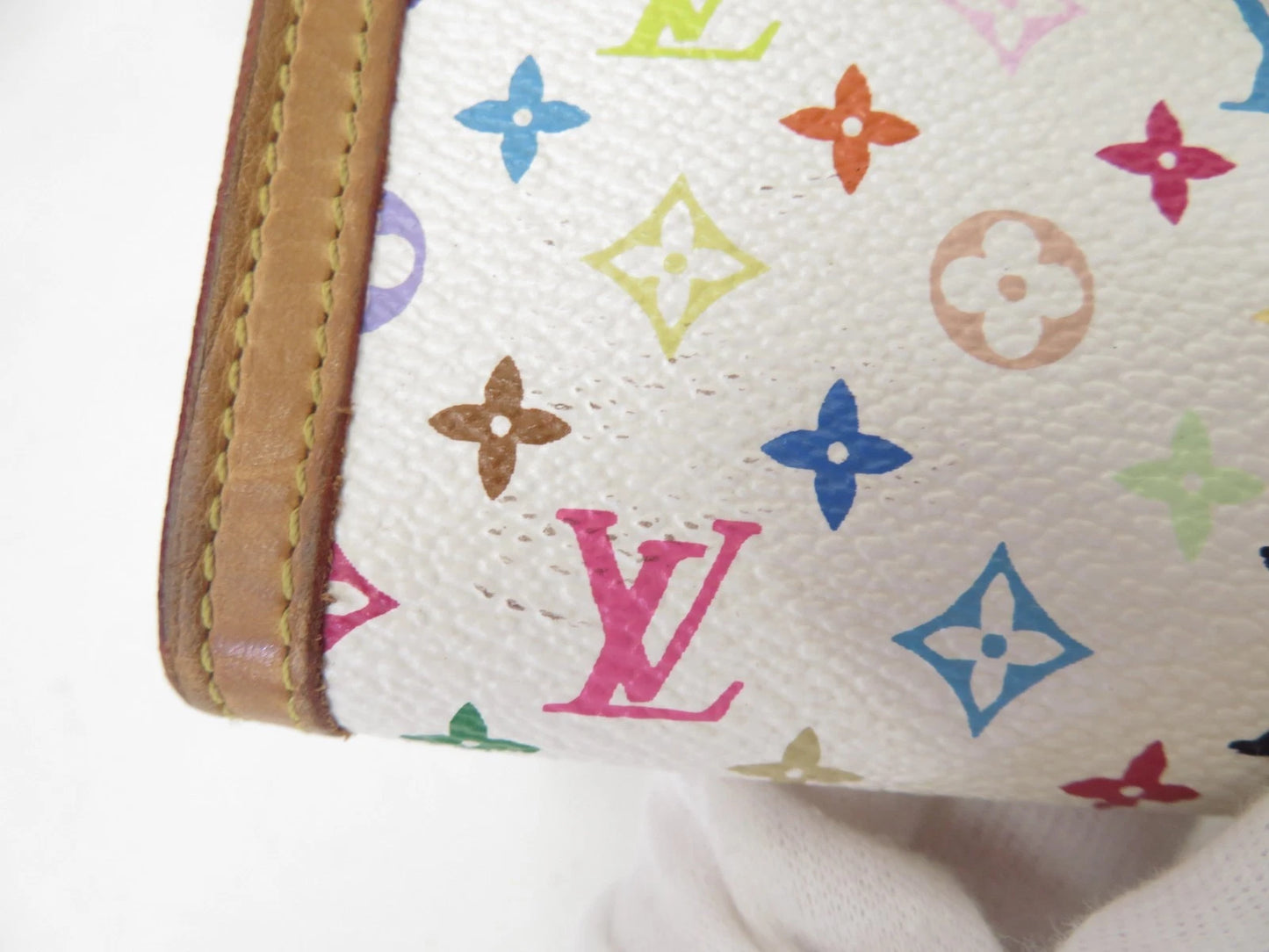 $750 LOUIS VUITTON Monogram Multicolor French Kisslock Wallet TH0055 2005