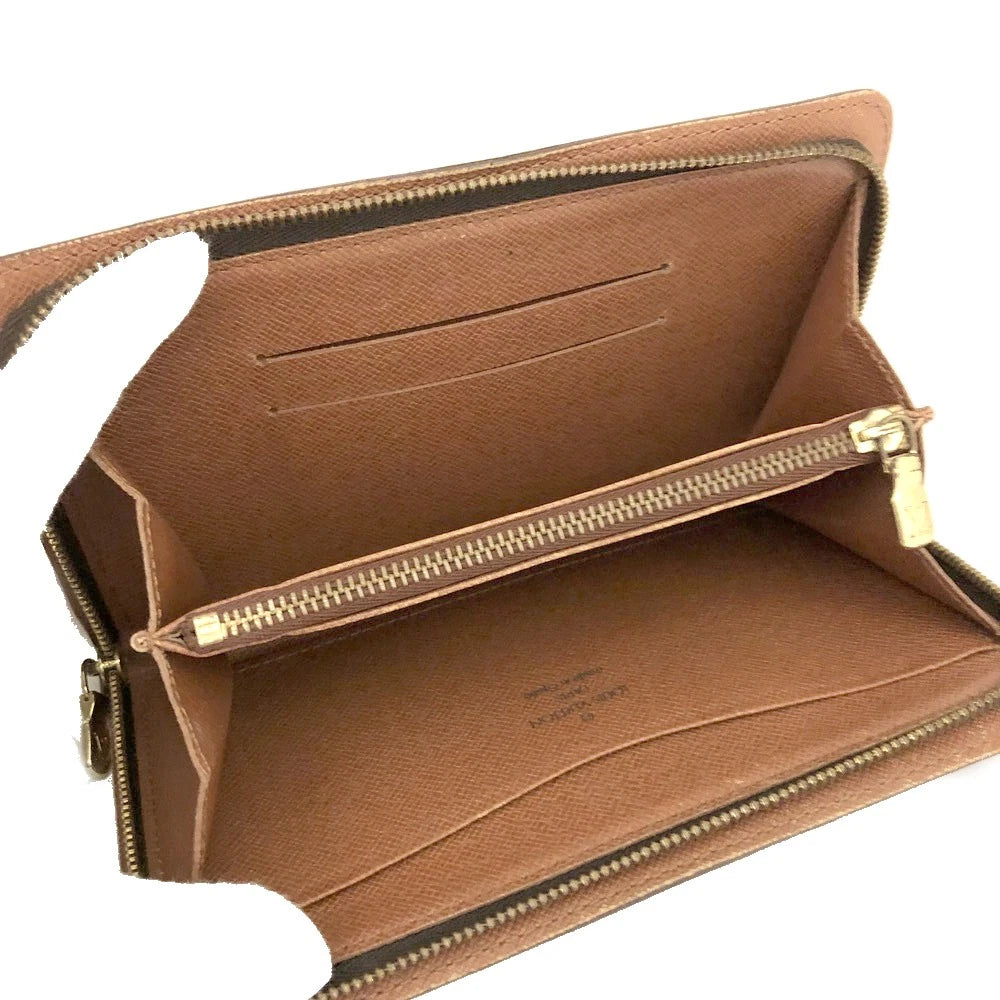 Louis Vuitton Monogram Porte Monnaie Zippy Long Wallet Brown CA0938