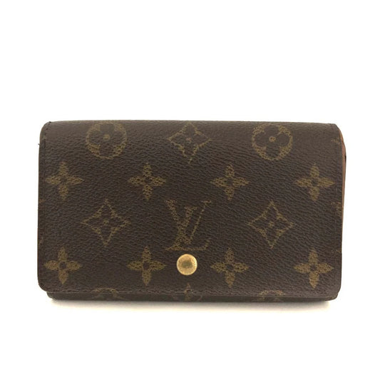 $560 Louis Vuitton Monogram Porte Monnaie Billets Tresor Bifold Wallet CA0959