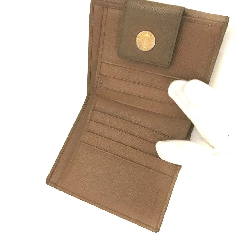 BVLGARI Classico Leather Bifold Wallet Brown