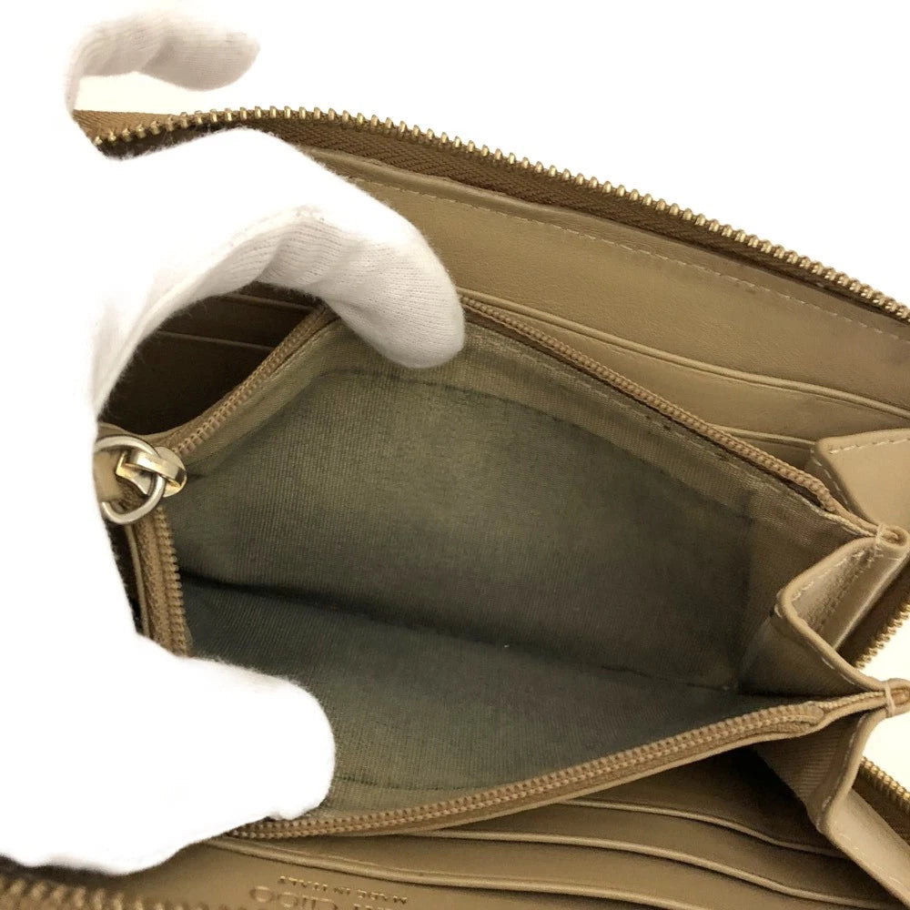 Jimmy Choo Filipa Star Studded Leather Zip Around Long Wallet Gold