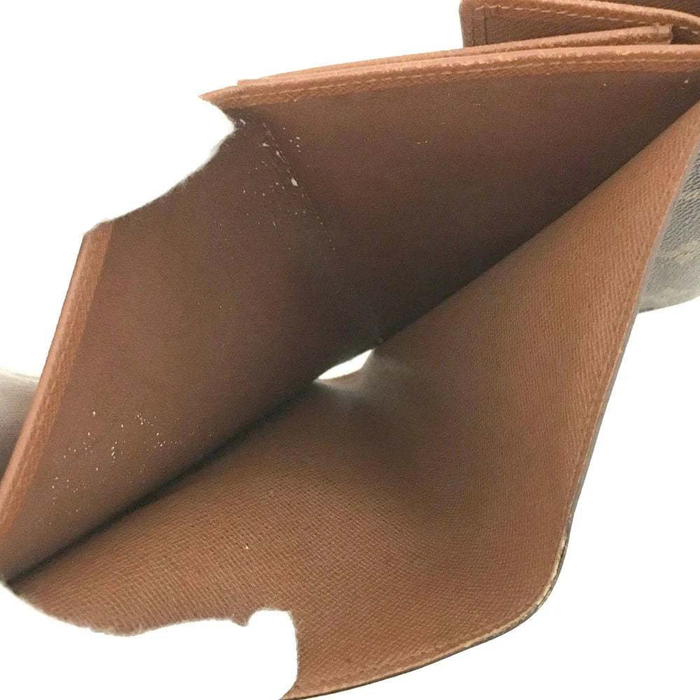 Louis Vuitton Monogram Porte Tresor Etui Papiers Trifold Wallet Brown SP0929