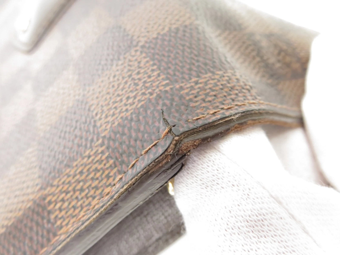 LOUIS VUITTON Damier Ebene Sistina Long Wallet CA2150