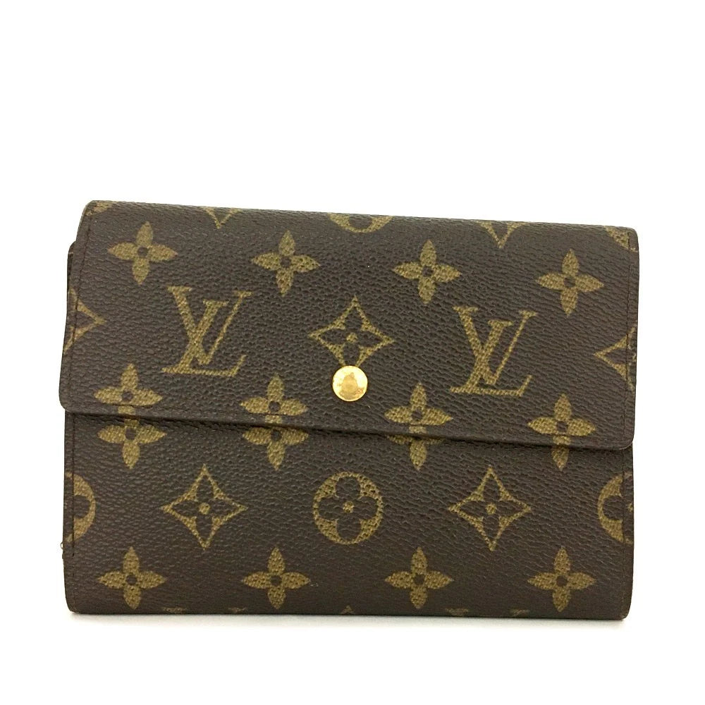 Louis Vuitton Monogram Porte Tresor Etui Papiers Trifold Wallet Brown SP0929