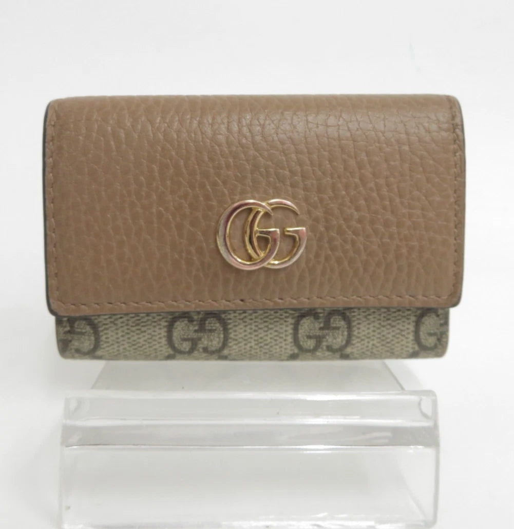 GUCCI GG Marmont Leather 6 Ring Key Case