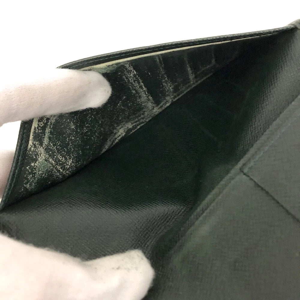 $810 Louis Vuitton Taiga Porte Valeurs Cartes Credit Leather Long Wallet VI1927