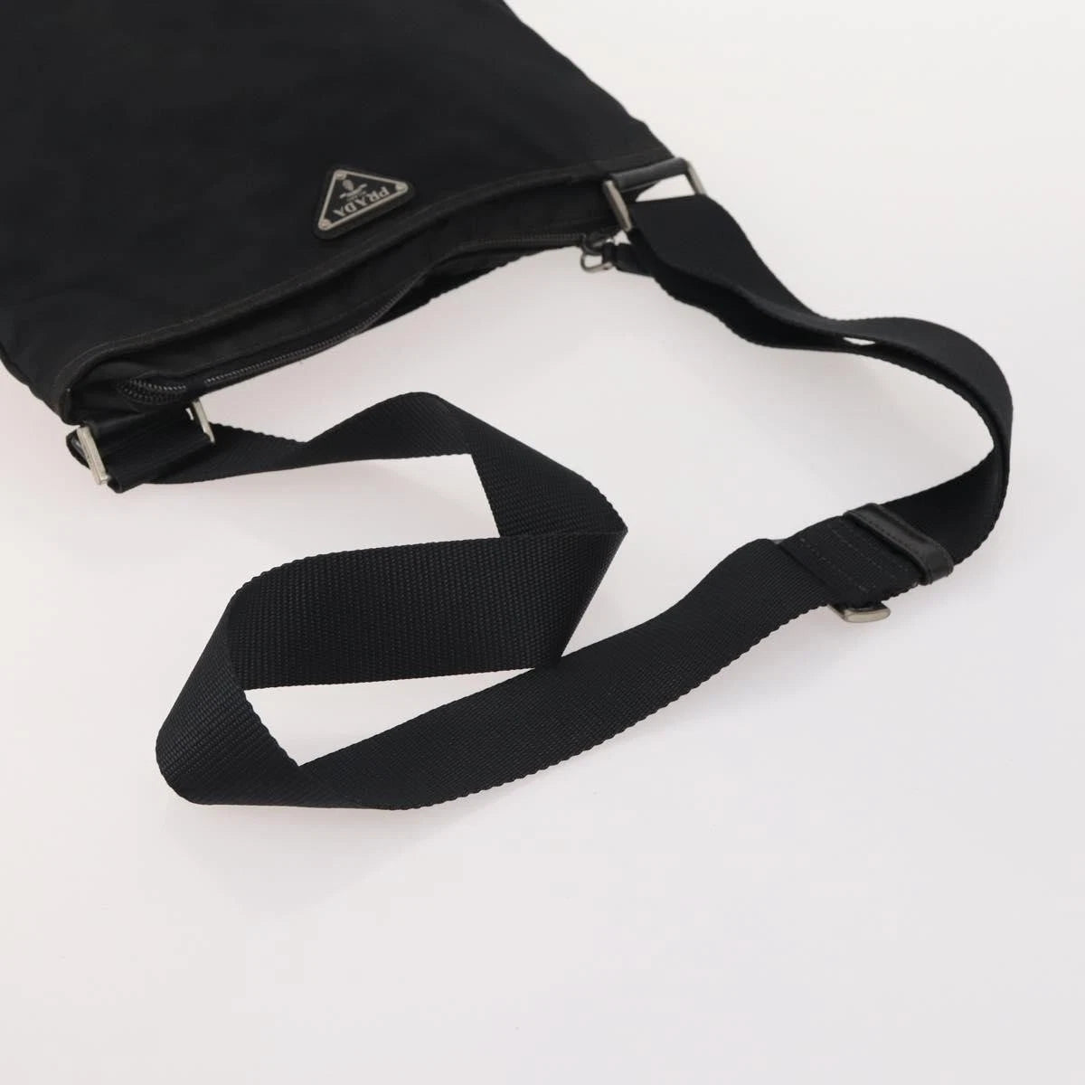 $1250 Prada Tessuto Messenger Bag Nylon Black