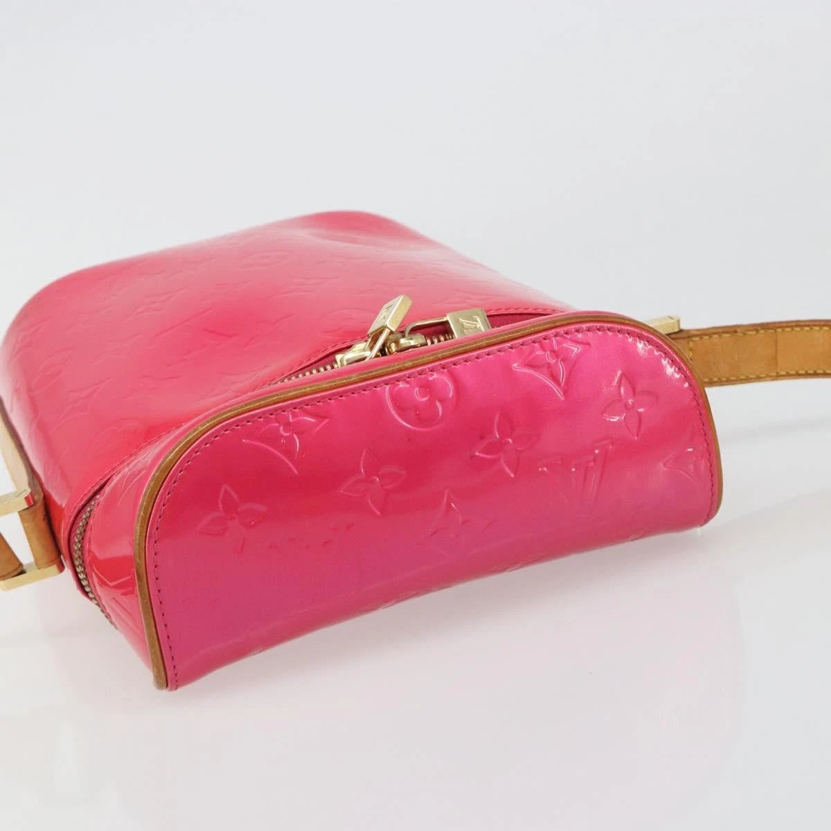$995 2003 Louis Vuitton Fuchsia Monogram Vernis Vertical Sullivan Bag CE0013