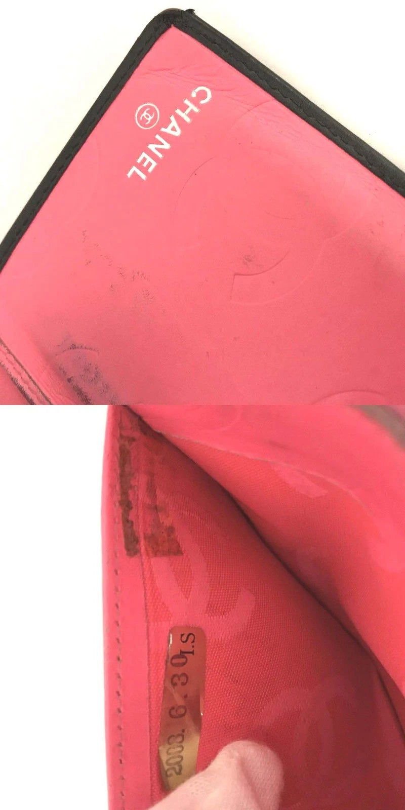 $1075 CHANEL Combon Line Lambskin Long Bifold Wallet Black