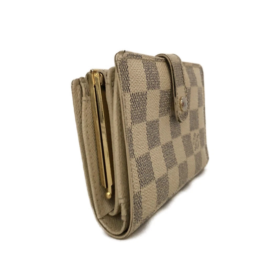 $750 Louis Vuitton Damier Azur French Kisslock Wallet MI0076