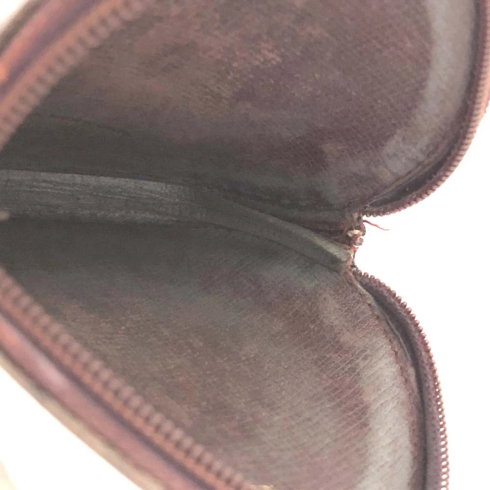Must de Cartier Leather Round Coin Purse Wallet Bordeaux