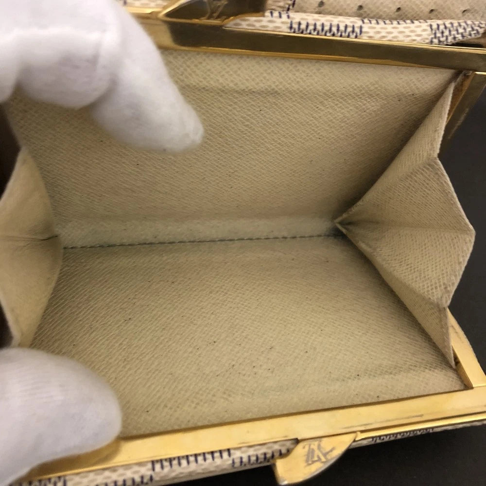 $545 Louis Vuitton Damier Azur Porte Monnaie Billets Viennois Wallet MI2017