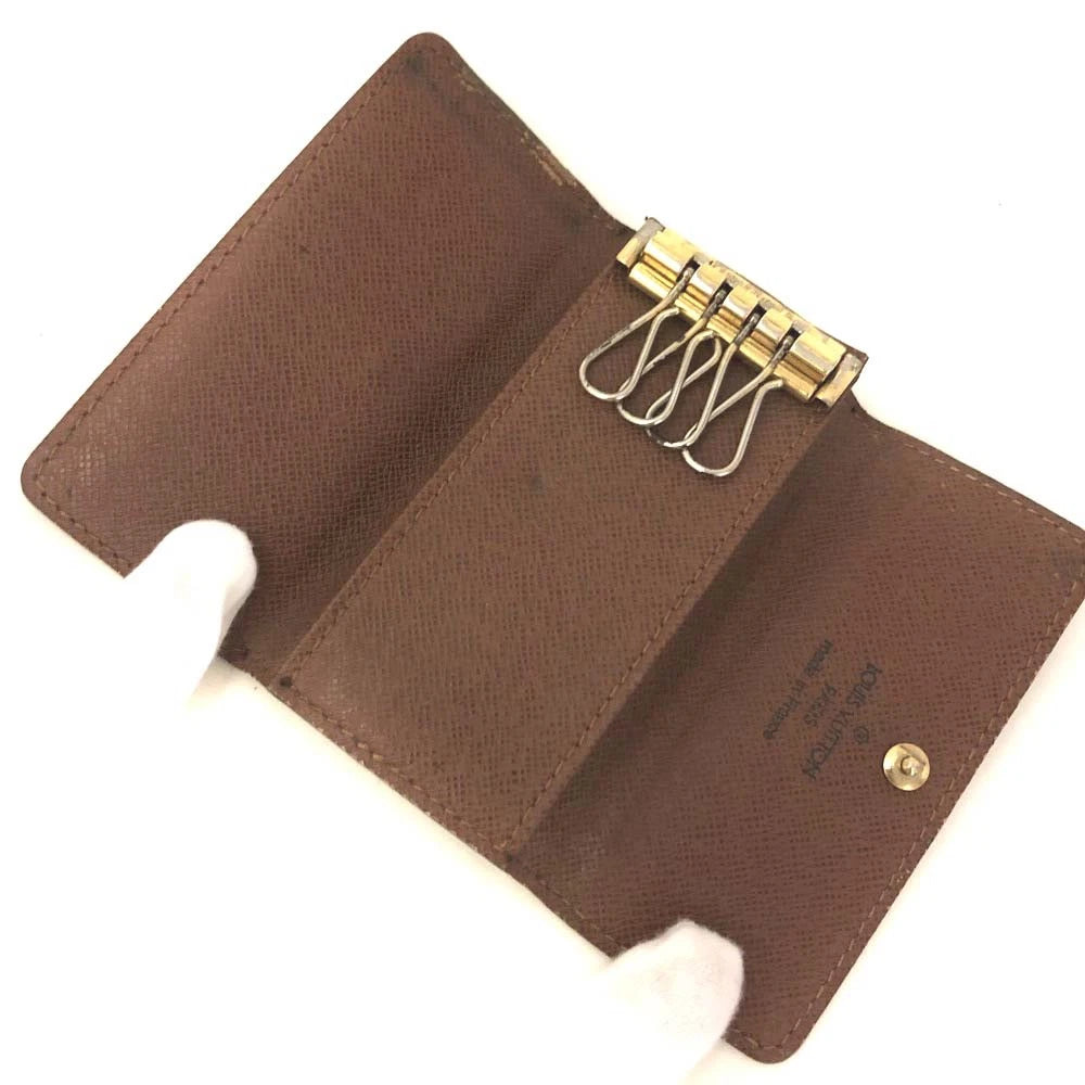 $345 Louis Vuitton Monogram Multicles 4 Ring Key Case Brown TH0016