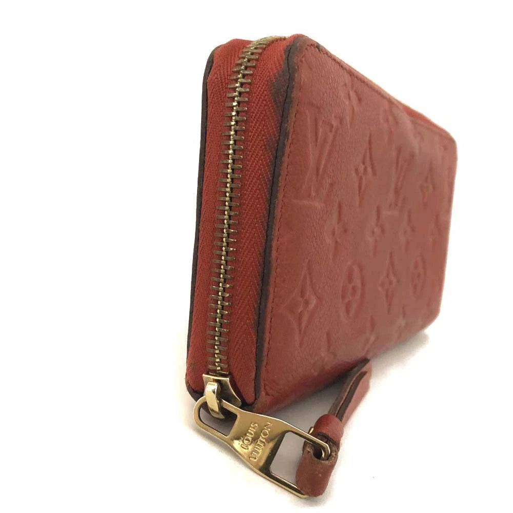 $1140 Louis Vuitton Monogram Empreinte Leather Zippy Zip Around Wallet TN4173