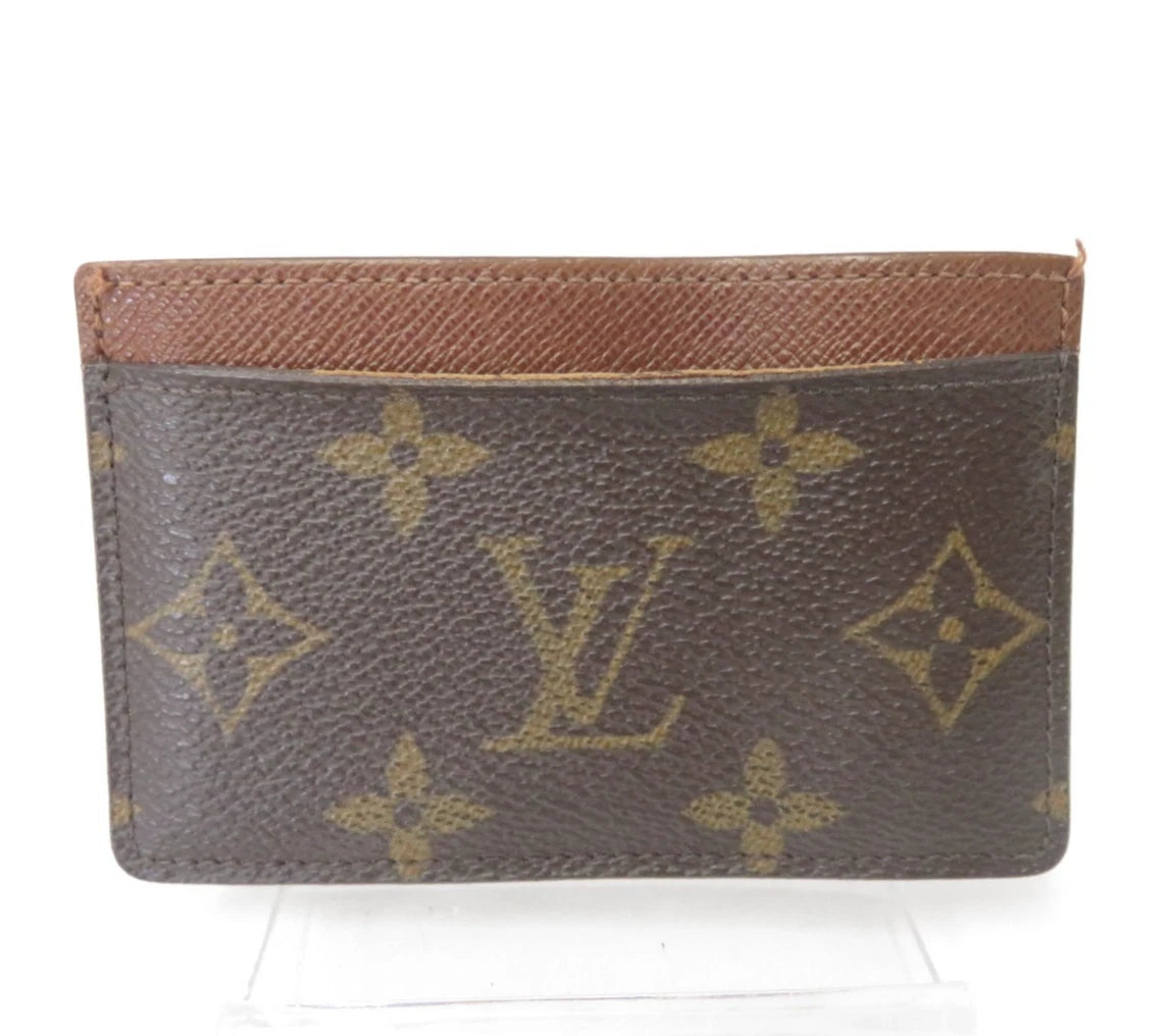 $285 2004 LOUIS VUITTON Monogram Porte Cartes Simple Pass Card Case SP0034