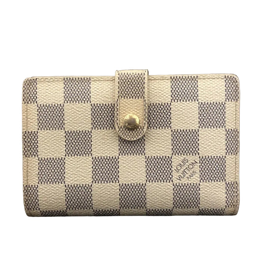 $545 Louis Vuitton Damier Azur Porte Monnaie Billets Viennois Wallet MI2017