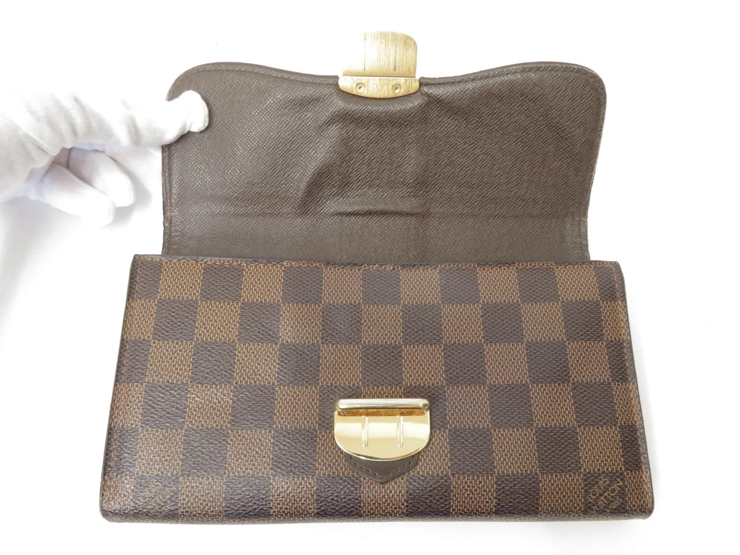 LOUIS VUITTON Damier Ebene Sistina Long Wallet CA2150