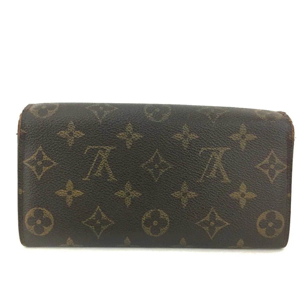 Louis Vuitton Monogram Portefeiulle Sarah Long Bifold Wallet Brown CA0037