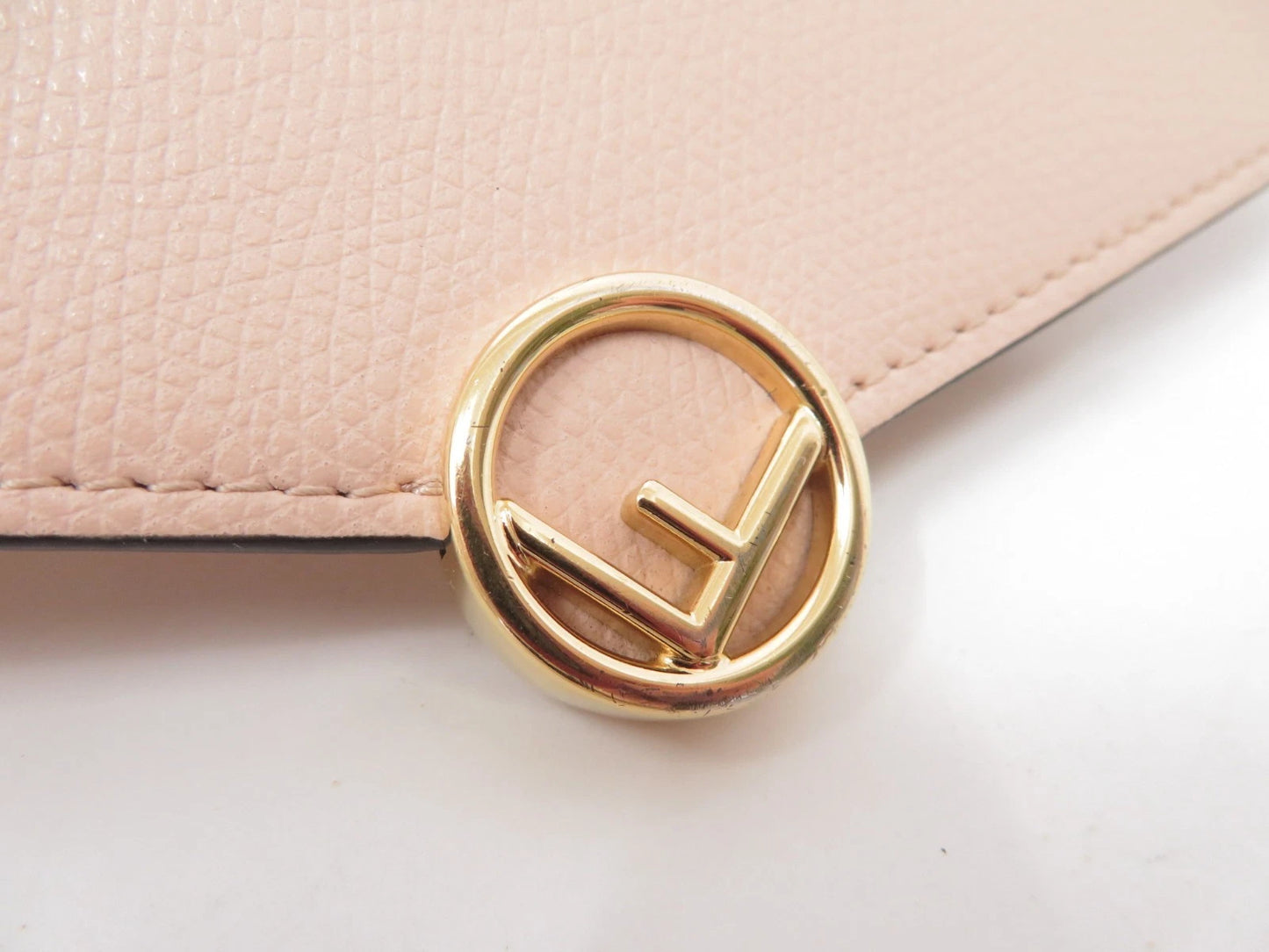 FENDI F is Leather Bifold Long Wallet