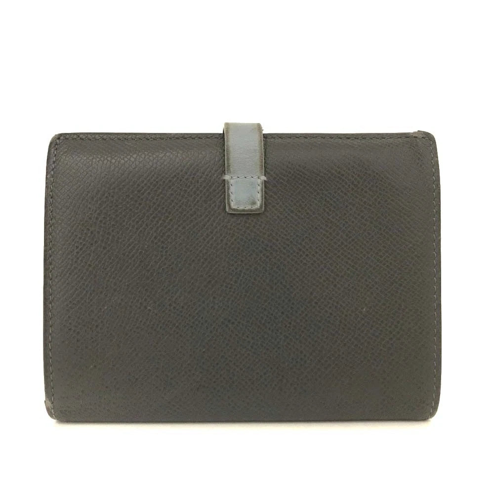 $810 Celine Grained Calfskin Medium Multifunction Strap Wallet Pebble Mineral