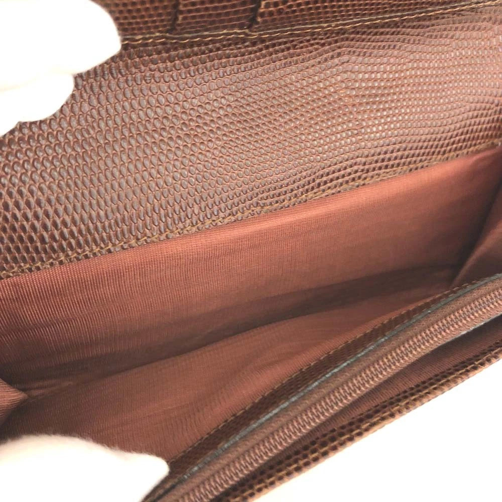 $650 Ferragamo Vara Bow Leather Continental Wallet Brown