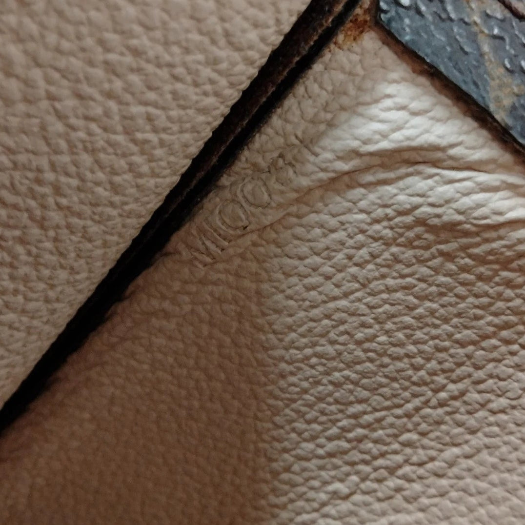 $1340 2001 Louis Vuitton LV Hand Bag Sac Plat Brown Monogram MI0031